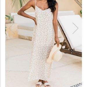 Pink lily escape dress leopard print